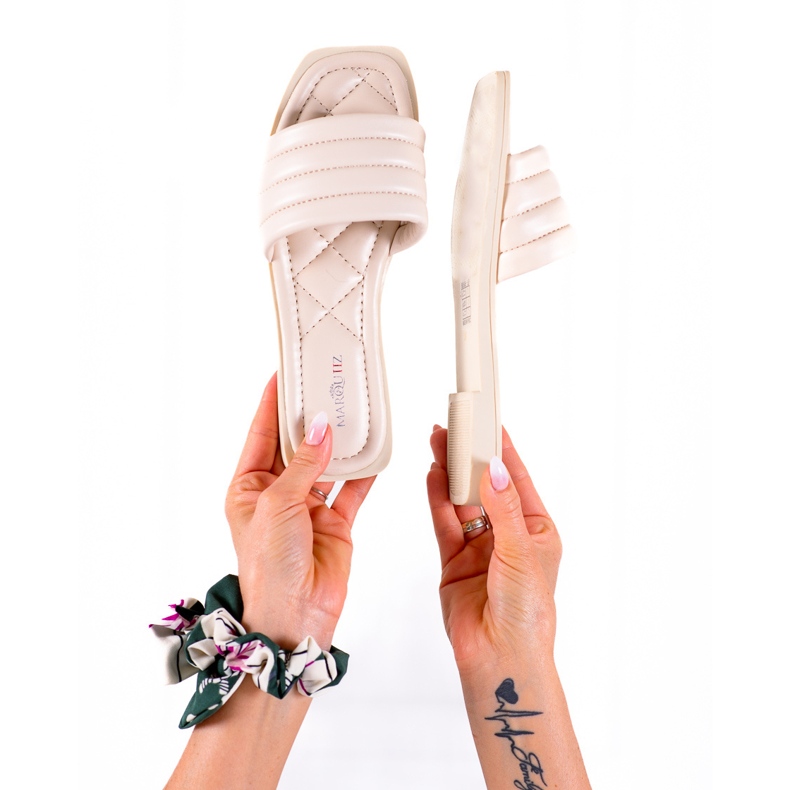 Marquiz Tongs décontractées beige 1