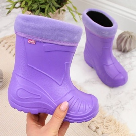 Galoches violettes Jr. Befado avec une chaussette 1