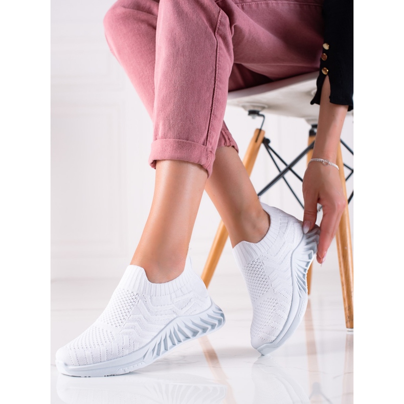 J. Star Chaussures de sport à enfiler blanche 1