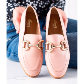 Lovery Mocassins Classiques Avec Ornement rose 1