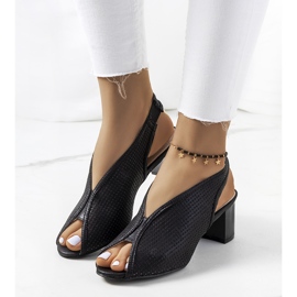 Sandales ajourées Rush noires 1