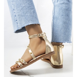 Sandales cloutées dorées Krolt d'or 1