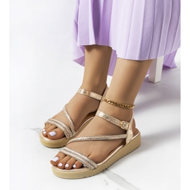 Sandales femme Ray dorées 1