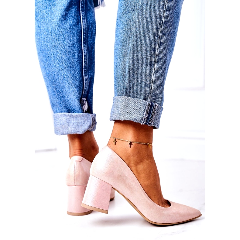 Lewski Shoes Escarpins Satin Motif Animal Lewski Chaussures 2801 Rose 4