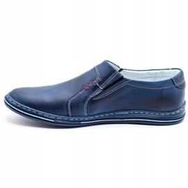 Polbut Chaussures cuir homme 334 bleu marine 2