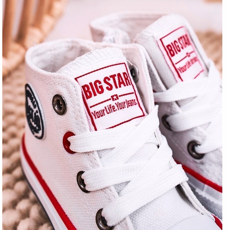 Baskets montantes pour enfants avec fermeture éclair Big Star HH374187 Blanc 2