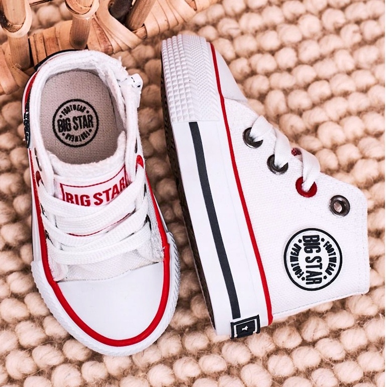 Baskets montantes pour enfants avec fermeture éclair Big Star HH374187 Blanc blanche 3 Baskets montantes pour enfants avec fermeture éclair Big Star HH374187 Blanc blanche 3