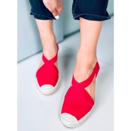 Espadrilles Sandales compensées Dolor Rouge 1
