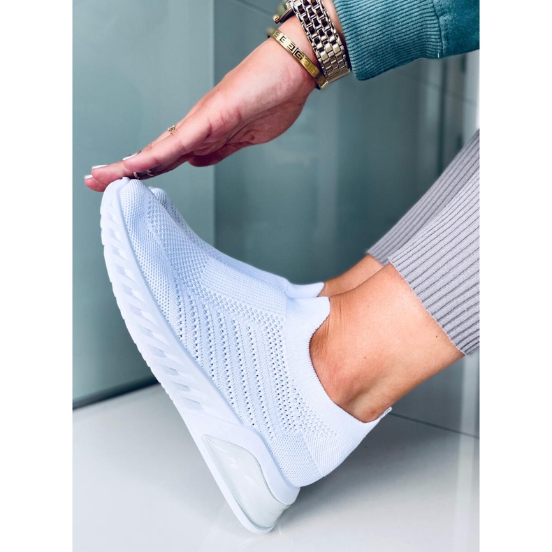 Agua White chaussettes chaussures de sport blanc 1