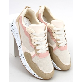 Baskets femme Truth Kaki beige rose doré 2