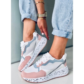 Baskets Truth White pour femmes blanc bleu rose argent 1