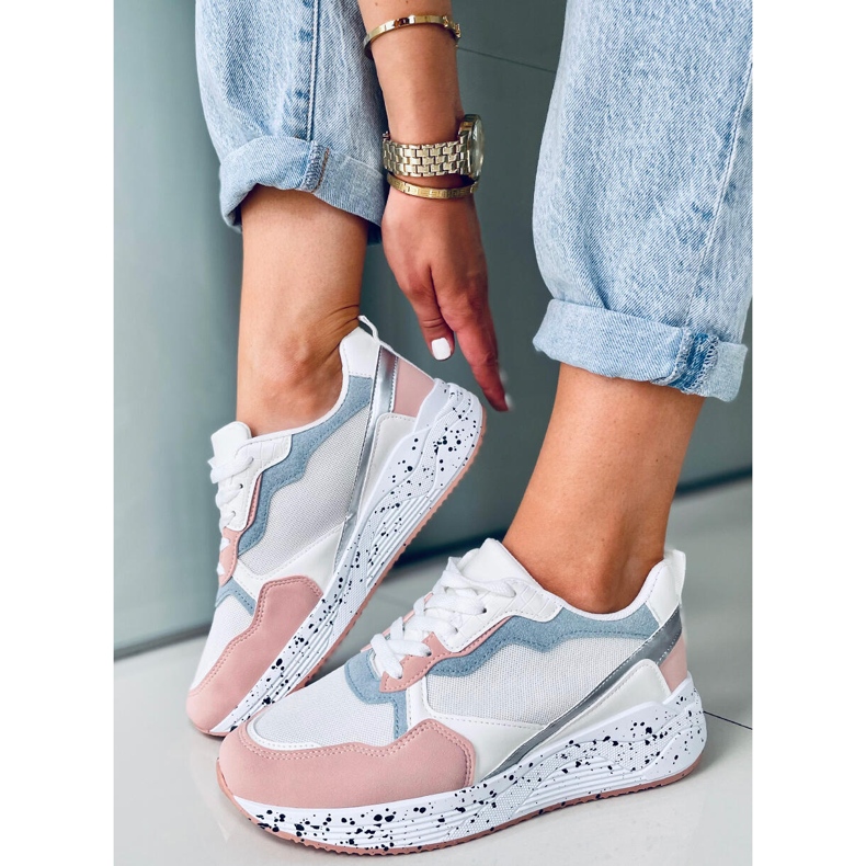 Baskets Truth White pour femmes blanc bleu rose argent 1