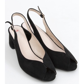 Sandales à talons noires Venus le noir 1
