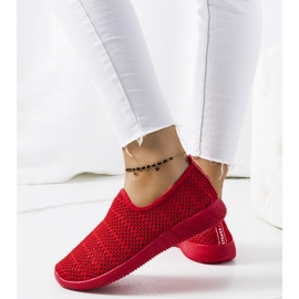 Baskets Ritva rouges pour femmes 1