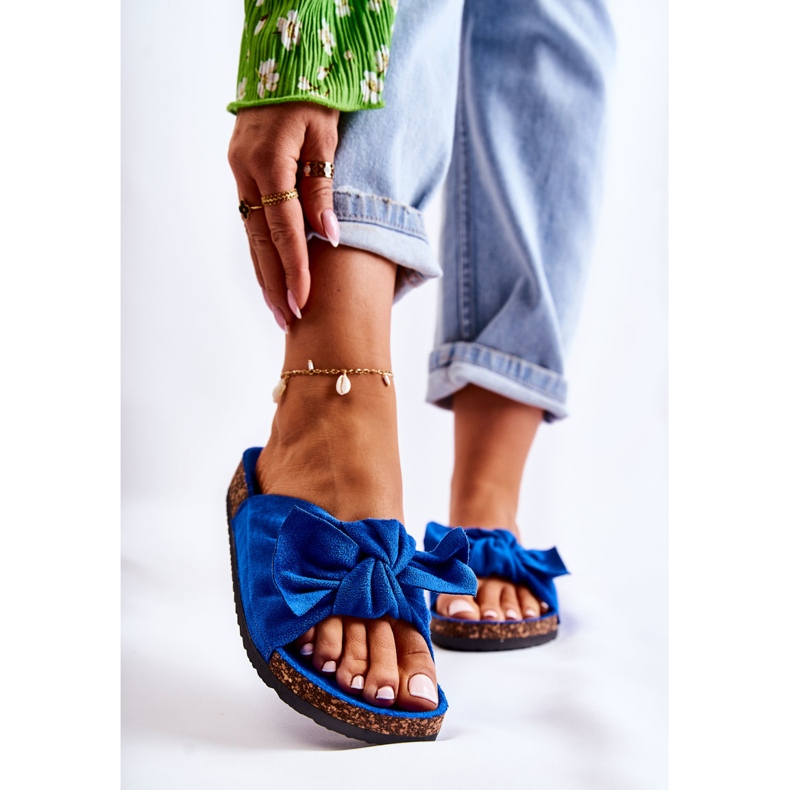 PS1 Chaussons Wendy Cork Sole Bleu Foncé 1 PS1 Chaussons Wendy Cork Sole Bleu Foncé 1