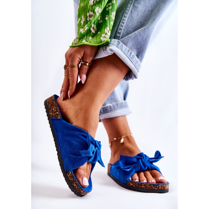 PS1 Chaussons Wendy Cork Sole Bleu Foncé 2 PS1 Chaussons Wendy Cork Sole Bleu Foncé 2