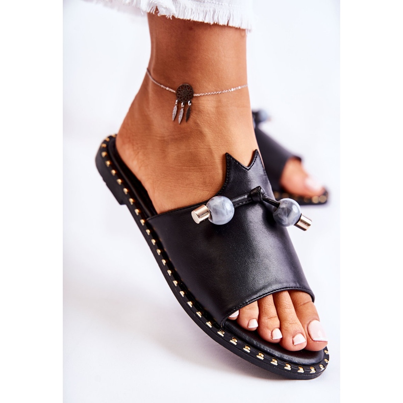 Vinceza Chaussons Classiques Femme Avec Boucle Noir Cassia 2