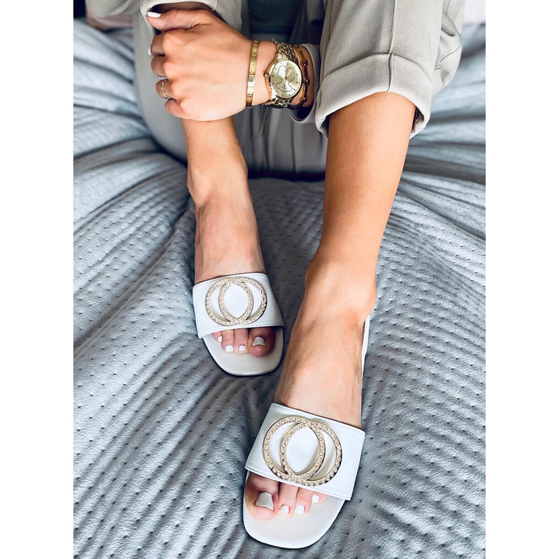 Chaussons femme Allor Blanc 1