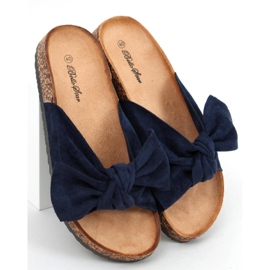 Chaussons en liège avec nœud Lilas DK.BLUE bleu 2 Chaussons en liège avec nœud Lilas DK.BLUE bleu 2