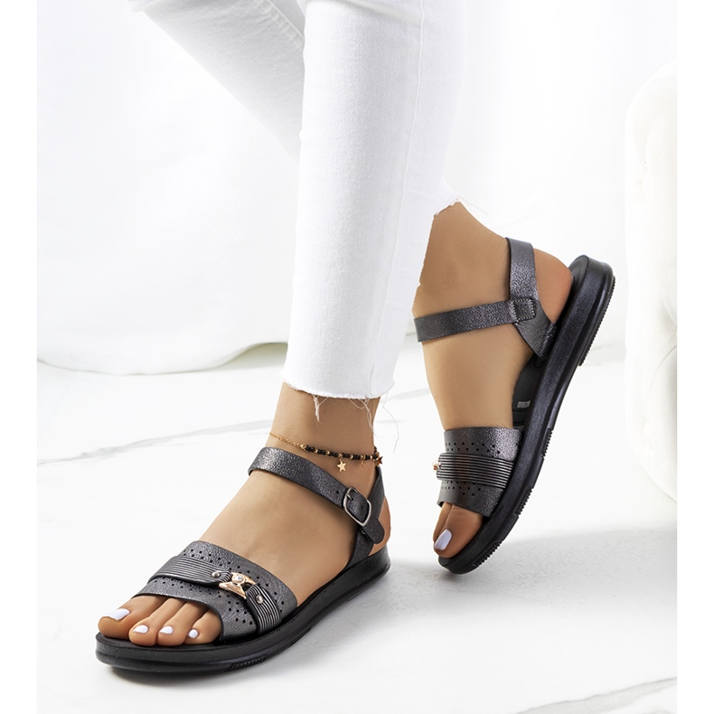 Sandales femme Lehti noires 1
