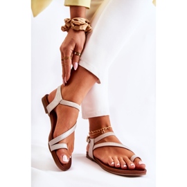 S.Barski Sandales Légères Femme À Boucle Doré Manile 2