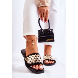 S.Barski Chaussons En Cuir Pour Femme À Talon Plat Noir Hollis 1