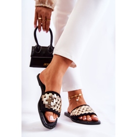 S.Barski Chaussons En Cuir Pour Femme À Talon Plat Noir Hollis 2