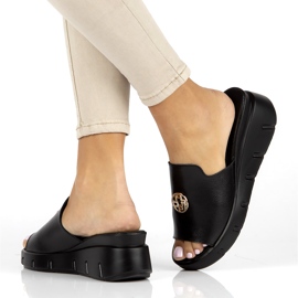 Babouches en cuir Filippo DK3596/22 Bk noir le noir 6