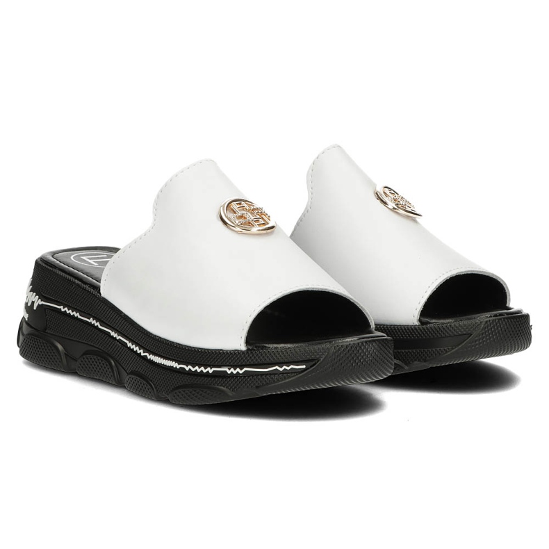 Chaussons en cuir Filippo DK3872 / 22 Wh blanc 4