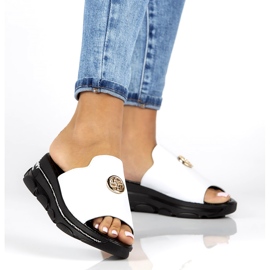 Chaussons en cuir Filippo DK3872 / 22 Wh blanc blanche 6 Chaussons en cuir Filippo DK3872 / 22 Wh blanc blanche 6