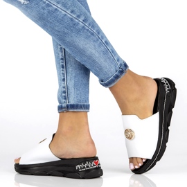 Chaussons en cuir Filippo DK3872 / 22 Wh blanc blanche 8 Chaussons en cuir Filippo DK3872 / 22 Wh blanc blanche 8