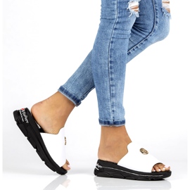 Chaussons en cuir Filippo DK3872 / 22 Wh blanc 7