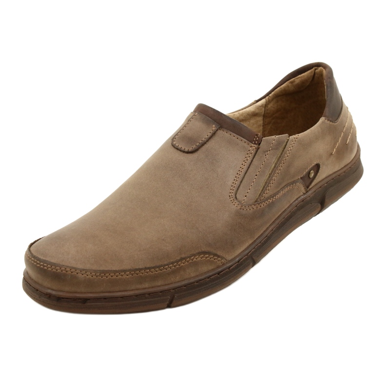 Polbut Mocassins slip-on homme J51 chaussures marron brun 3