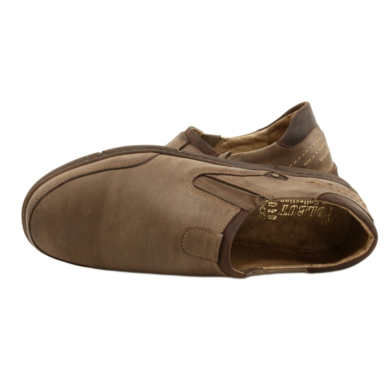Polbut Mocassins slip-on homme J51 chaussures marron brun 5
