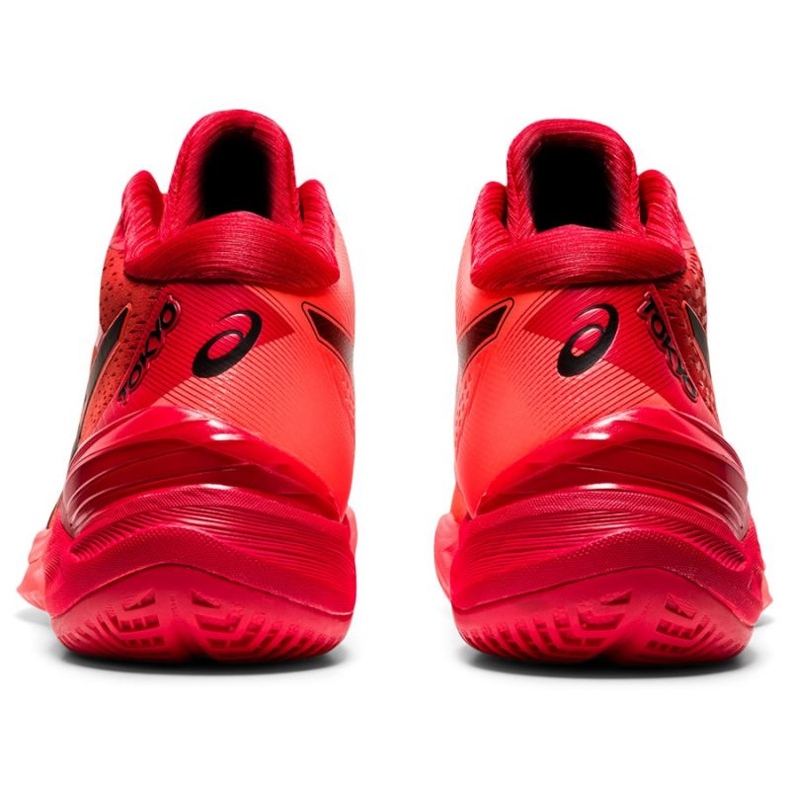 Asics Sky Elite Ff Mt Tokyo W 1052A048 701 chaussures de volley-ball oranges et rouges 3