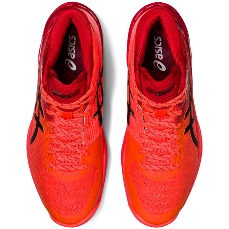 Asics Sky Elite Ff Mt Tokyo W 1052A048 701 chaussures de volley-ball oranges et rouges 4