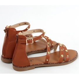 Sandales romaines Cairo Camel brun 1