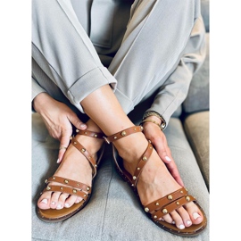 Sandales romaines Cairo Camel brun 4