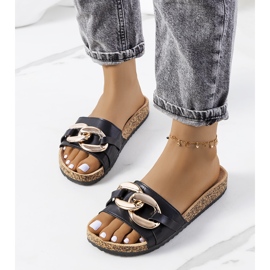 Chaussons noirs avec chaîne Derbi 1