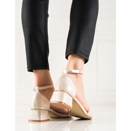 Goodin Sandales brillantes d'or 1