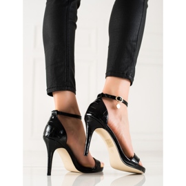 Goodin Élégantes sandales noires à talons hauts le noir 1