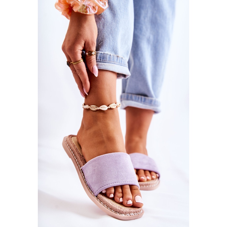 FJ1 Chaussons Femme Daim Sunset Violet 1