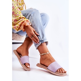 FJ1 Chaussons Femme Daim Sunset Violet 4