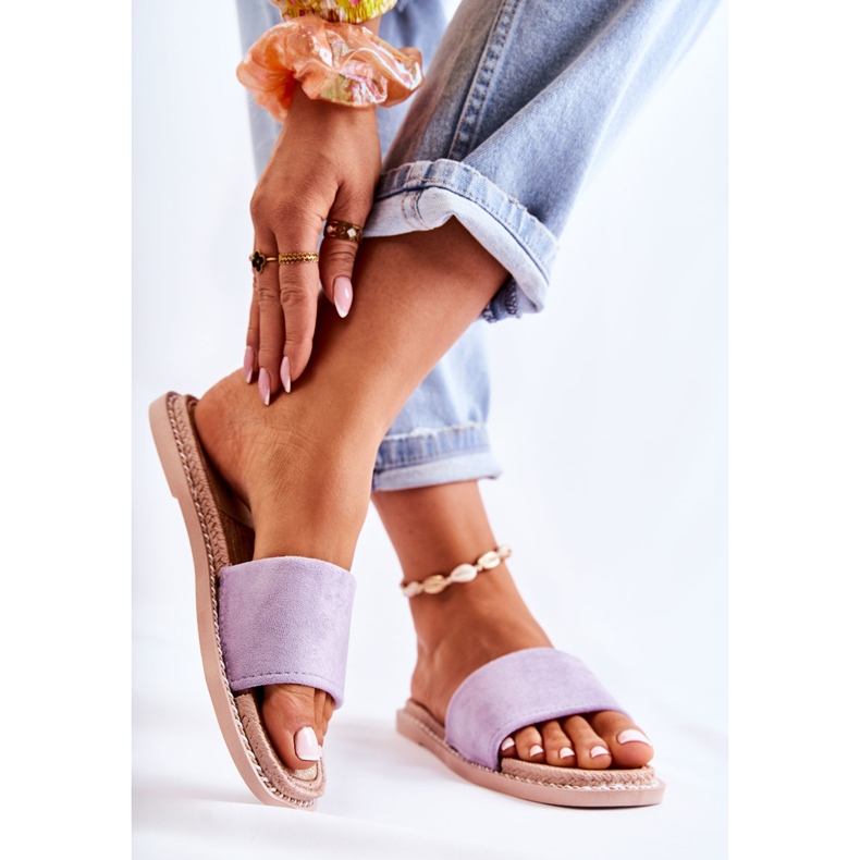 FJ1 Chaussons Femme Daim Sunset Violet 2