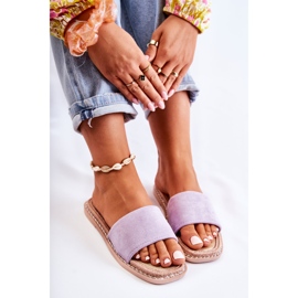 FJ1 Chaussons Femme Daim Sunset Violet 3