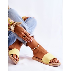 FJ1 Chaussons Femme en Daim Jaune Coucher de Soleil 3