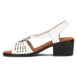 Sandales en cuir ouvertes avec Filippo DS2308 / 22 Décoration blanche 3