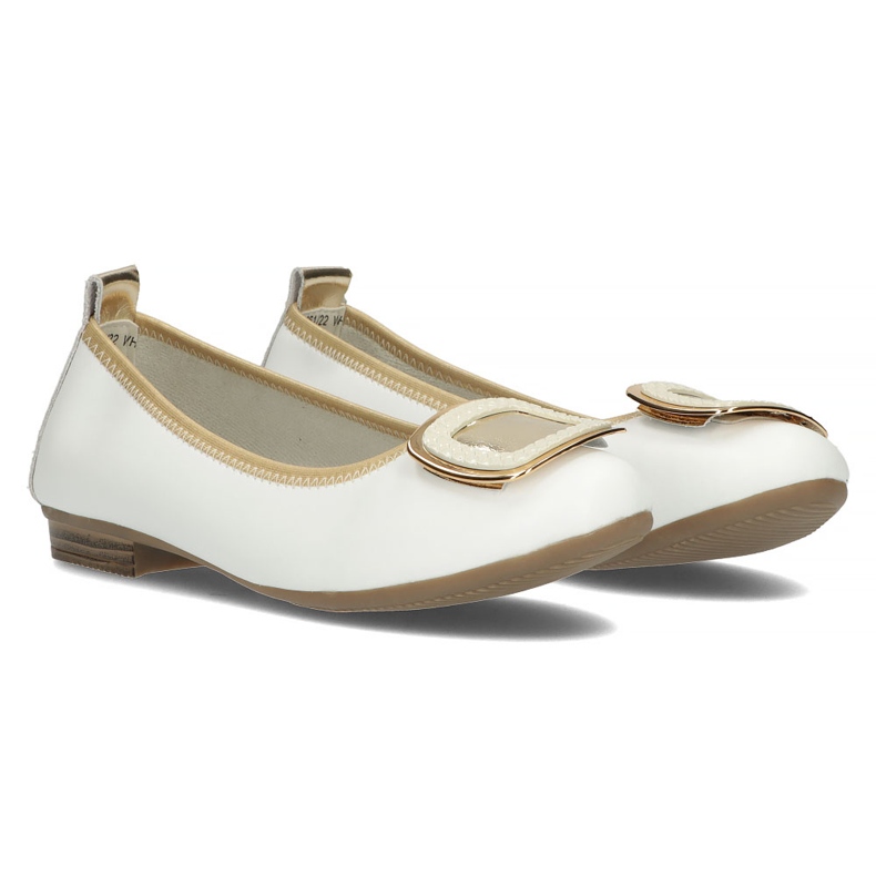 Chaussures en cuir avec décoration Filippo DP3661/22 Wh blanc blanche 4