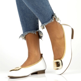 Chaussures en cuir avec décoration Filippo DP3661/22 Wh blanc blanche 7