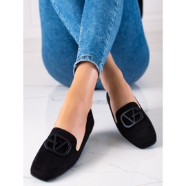 Seastar Mocassins en daim élégants le noir 1
